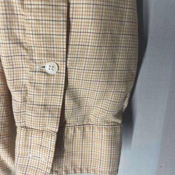 Ralph Lauren Tilden shirt yellow grey and white check button front,‎ size Large - Picture 8 of 10